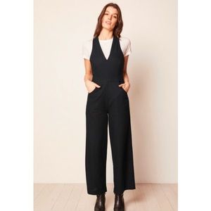 Rollas Linen Jumpsuit BLACK